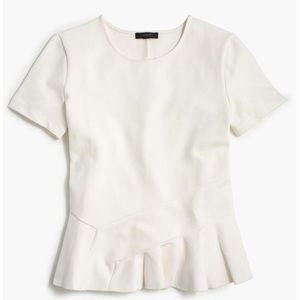 J. Crew Structured Flutter Hem Top